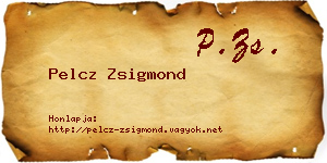 Pelcz Zsigmond névjegykártya