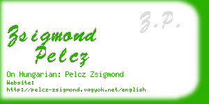 zsigmond pelcz business card